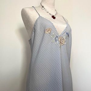 *SOLD* Val Mode Floral Blue Slip